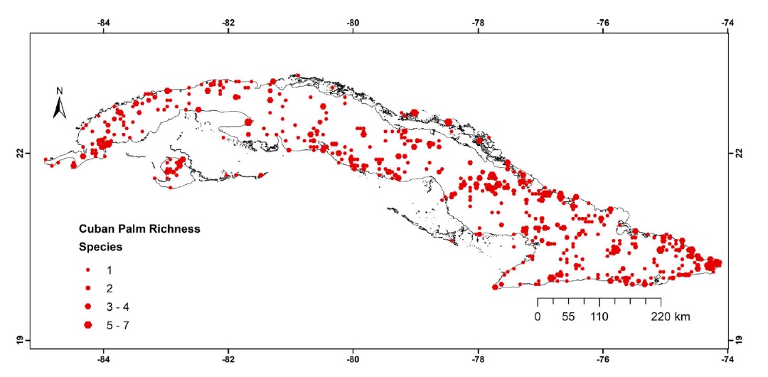 Distribución y estado de conservación de las palmas cubanas (Arecaceae)